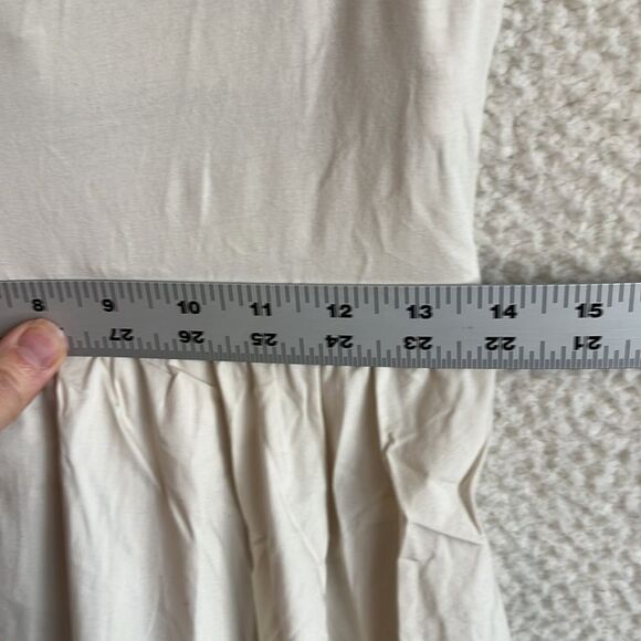 J Crew Sweetheart tank dress with poplin skirt Womens Medium Ivory - Picture 6 of 9